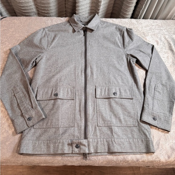 Express Charcoal Shirt Jacket - Picture 3 of 13